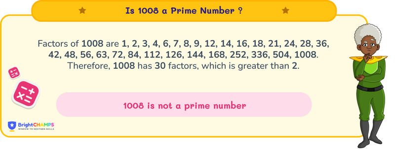 is 1008 a prime number