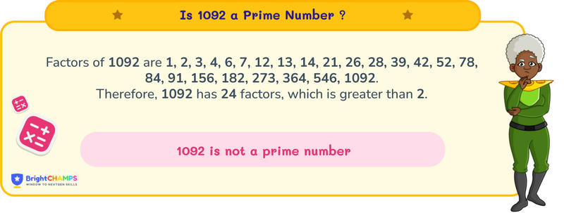 is 1092 a prime number