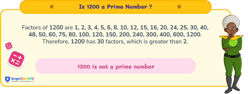 is 1200 a prime number