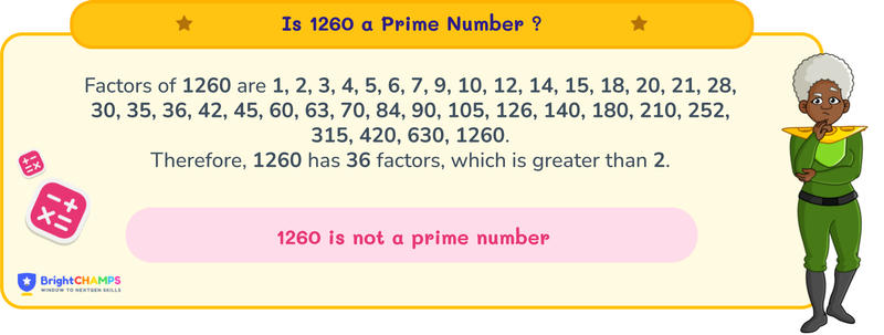 is 1260 a prime number