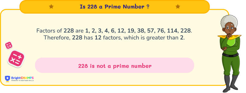is 228 a prime number