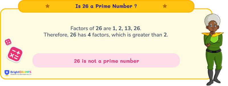 is 26 a prime number