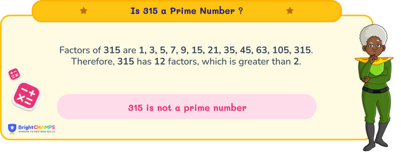 is 315 a prime number