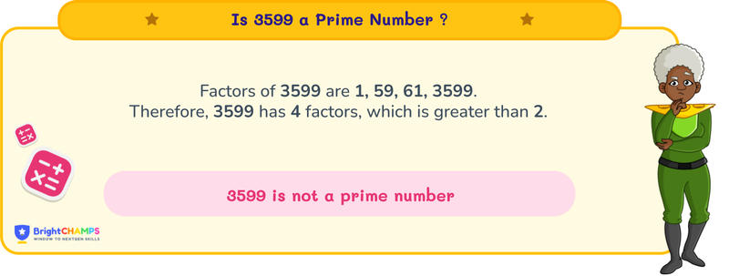 is 3599 a prime number