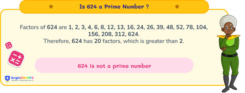 is 624 a prime number