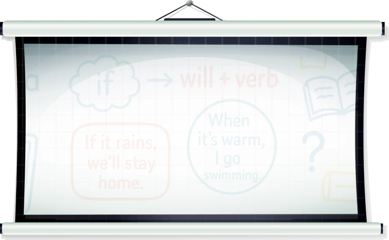 English Whiteboard Illustration