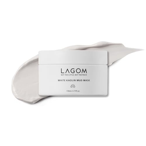 LAGOM White Kaolin Mud Mask for Blackhead Care, Purifying Pore, Dermatologically Tested, for Makeup Boosting 3.3 fl oz