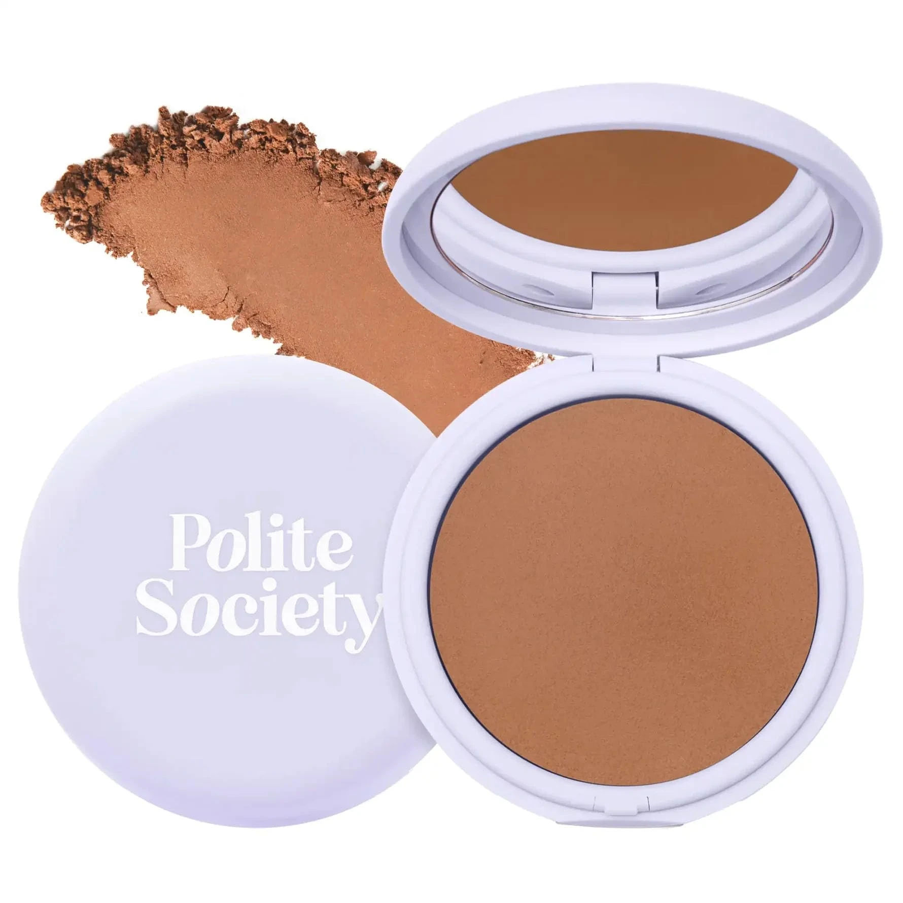 Polite Society - Cabana Club Silky Blurring Bronzer for a Natural Sun-Kissed Glow - Blendable Matte Powder with Smoothing Finish, Long-Lasting - Color: Club Tropicana (light-medium skin tones)