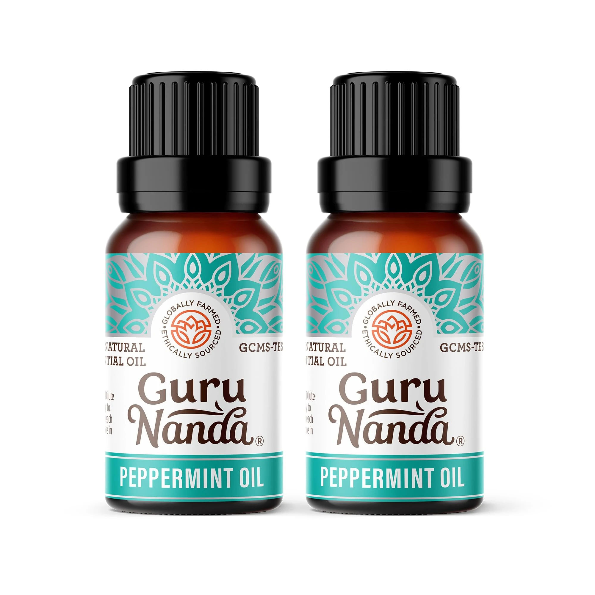 GuruNanda Peppermint Essential Oil, 100% Pure, Natural & Undiluted Aromatherapy Oil for Diffusers & DIY Recipes, Invigorating Scent Supports Focus and Clarity (2X0.5 Fl Oz)