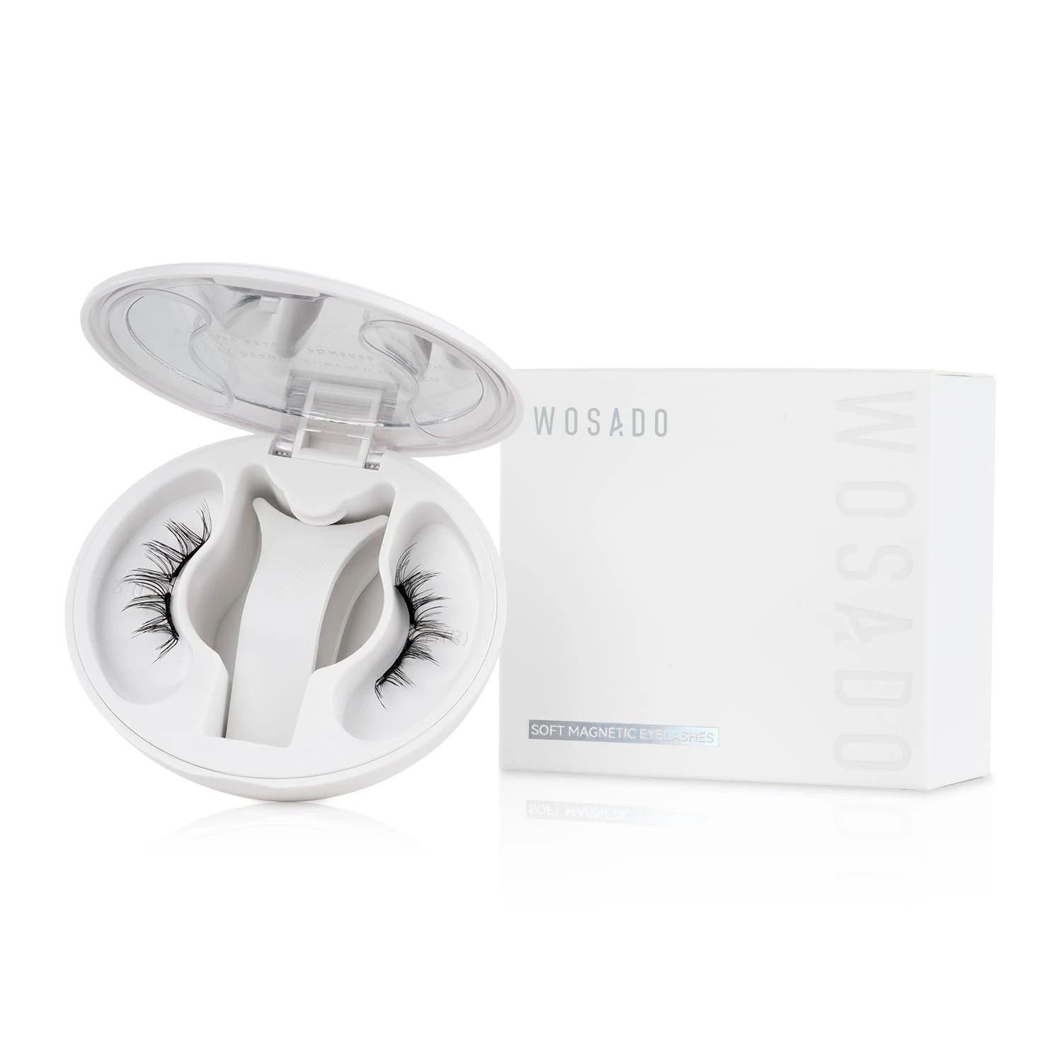 WOSADO Magnetic Eyelashes with Applicator Kit, No.12 Iris Black, Reusable Glue-free Wispy Magnetic Lashes, Cruelty-free False Lashes, Waterproof, Lightweight, Suit for Heavy Makeup