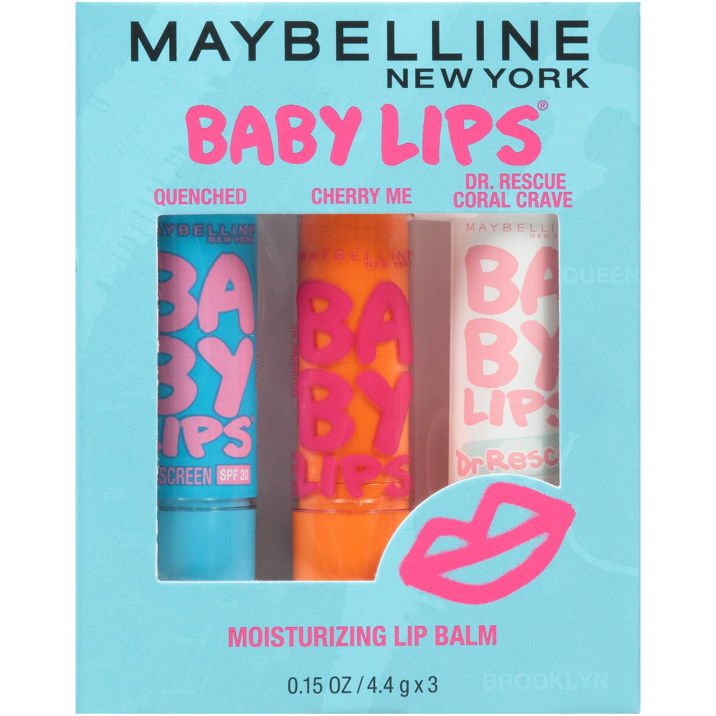 Amazon.com : Maybelline New York Baby Lips Moisturizing Lip Balm 3-pack, Lip Care Essentials, 3 Shades : Beauty & Personal Care