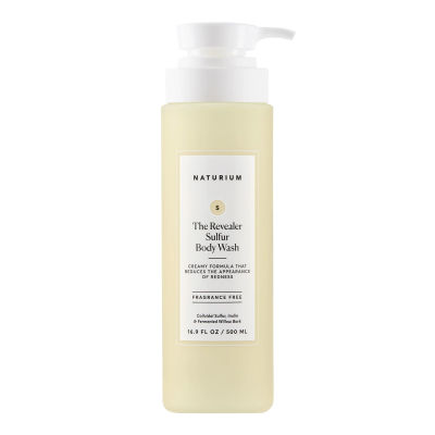 Naturium The Revealer Body Wash, Clarifying Skincare with Sulfur, Willow Bark, and Aloe Vera, 500 mL / 16.9 fl oz