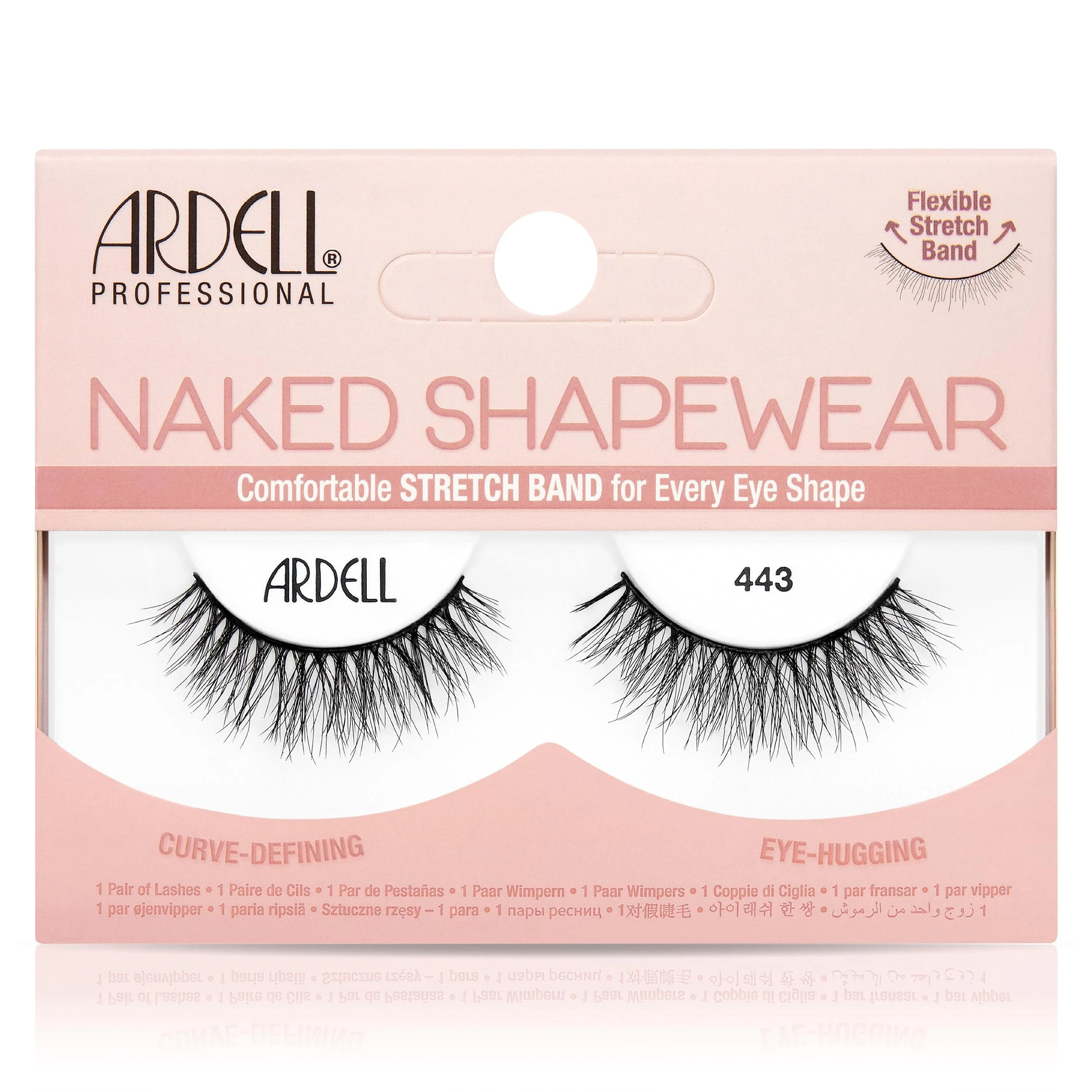 Amazon.com: Ardell Naked Shapewear False Eyelashes 443 – Curve-Defining, Eye-Hugging Strip Lashes Natural Lashes with Flexible Stretch Lash Band for All Eye Shapes, 4 pack