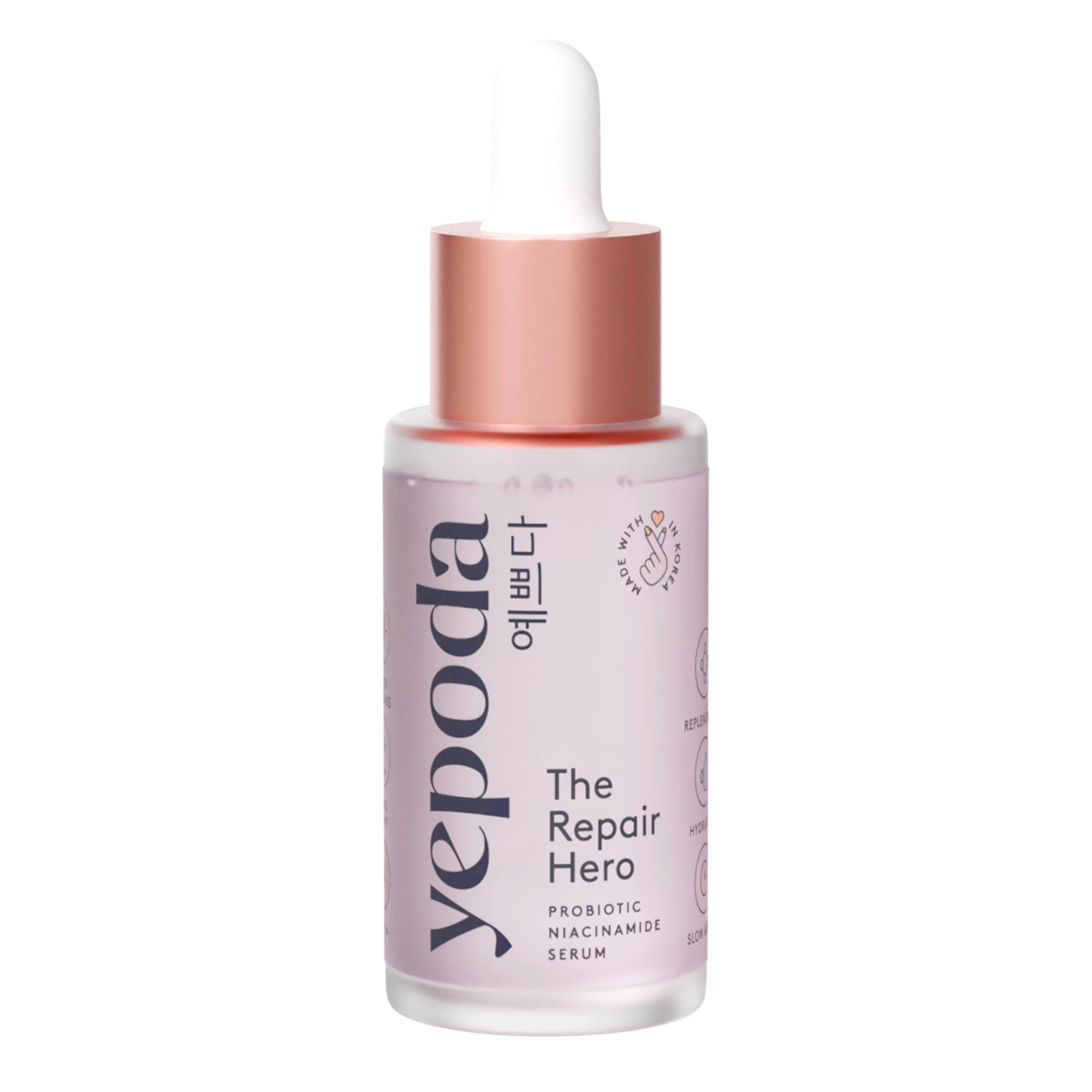 Amazon.com: Yepoda Repair Hero Probiotic Niacinamide Serum, Hydrating & Balancing Korean Facial Serum with Antioxidants for Youthful-Looking Skin, Vegan & Refillable, Suitable for All Skin Types (1.01 fl oz) : Beauty & Personal Care