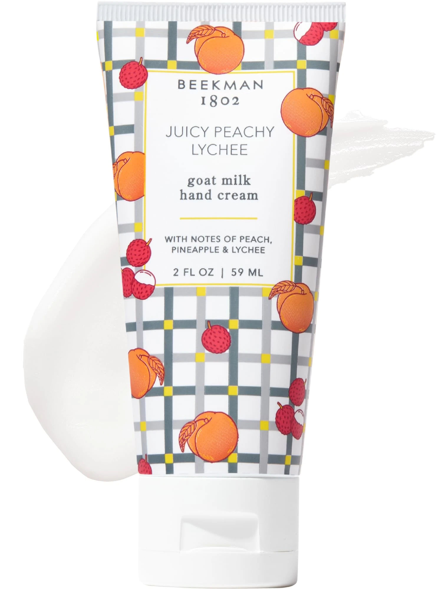 Amazon.com : Beekman 1802 Goat Milk Hand Cream – Juicy Peachy Lychee – Scented – 2 oz – Moisturizing Hand Lotion for Dry Skin – Non-Greasy – Sensitive Skin Safe – Cruelty Free : Beauty & Personal Care