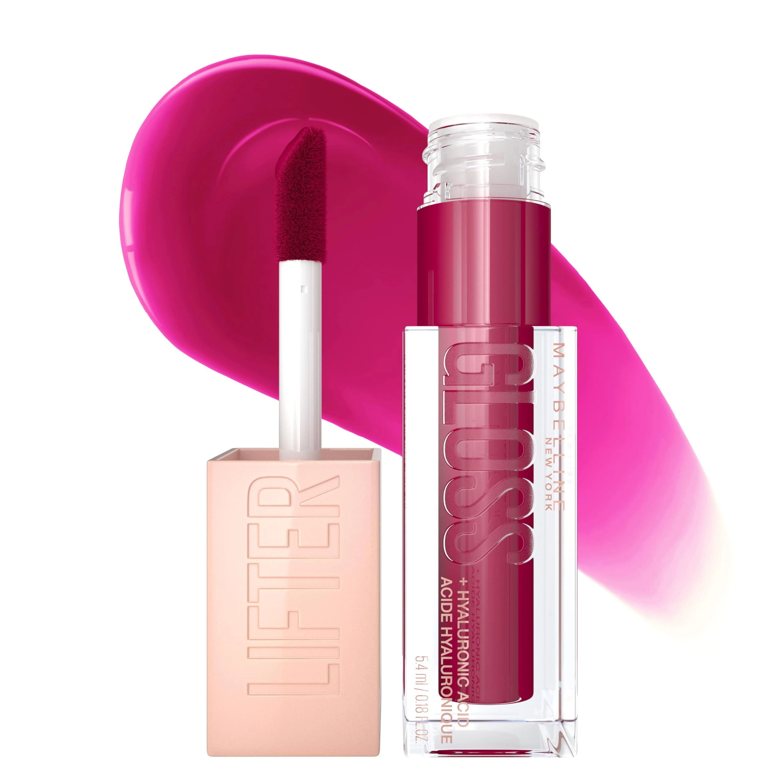 Amazon.com : Maybelline New York Lifter Gloss Hydrating Lip Gloss with Hyaluronic Acid, Taffy, Sheer Berry, 1 Count : Beauty & Personal Care