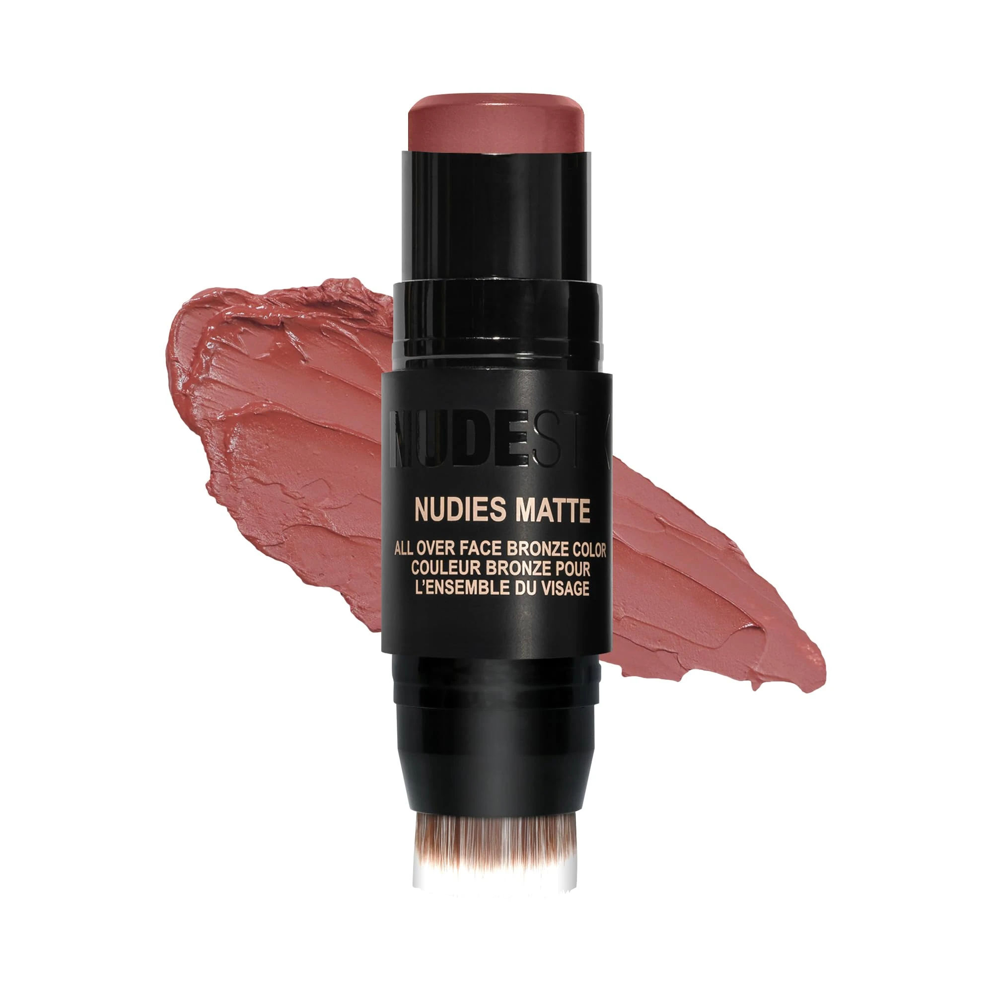 Amazon.com: Nudestix Nudies Bronze All Over Matte Bronzing Stick – 3-in-1 Cream Bronzer for Cheeks, Eyes & Lips with Built-In Brush | Natural Contour & Sun-Kissed Glow | Sunkissed Cool : Beauty & Personal Care
