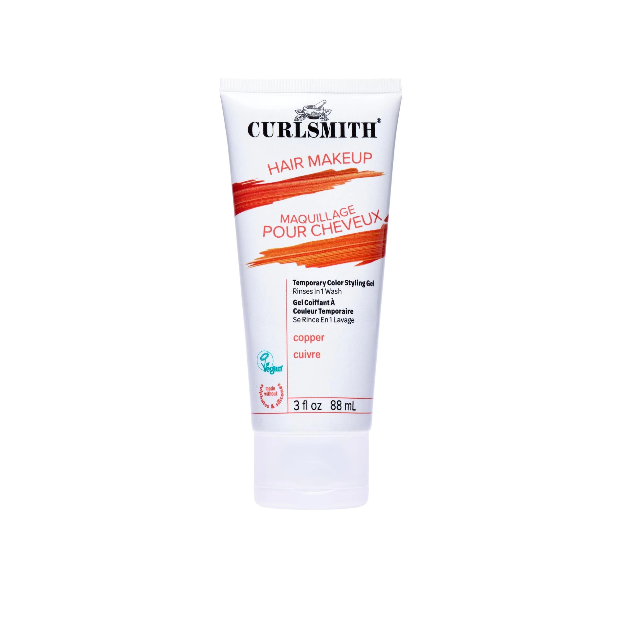 Amazon.com: CURLSMITH Hair Makeup in Copper - Temporary Hair Color for Curls, Curl Styling Gel with Color, For All Curl Types, Vegan & Cruelty Free (3 oz) : Everything Else
