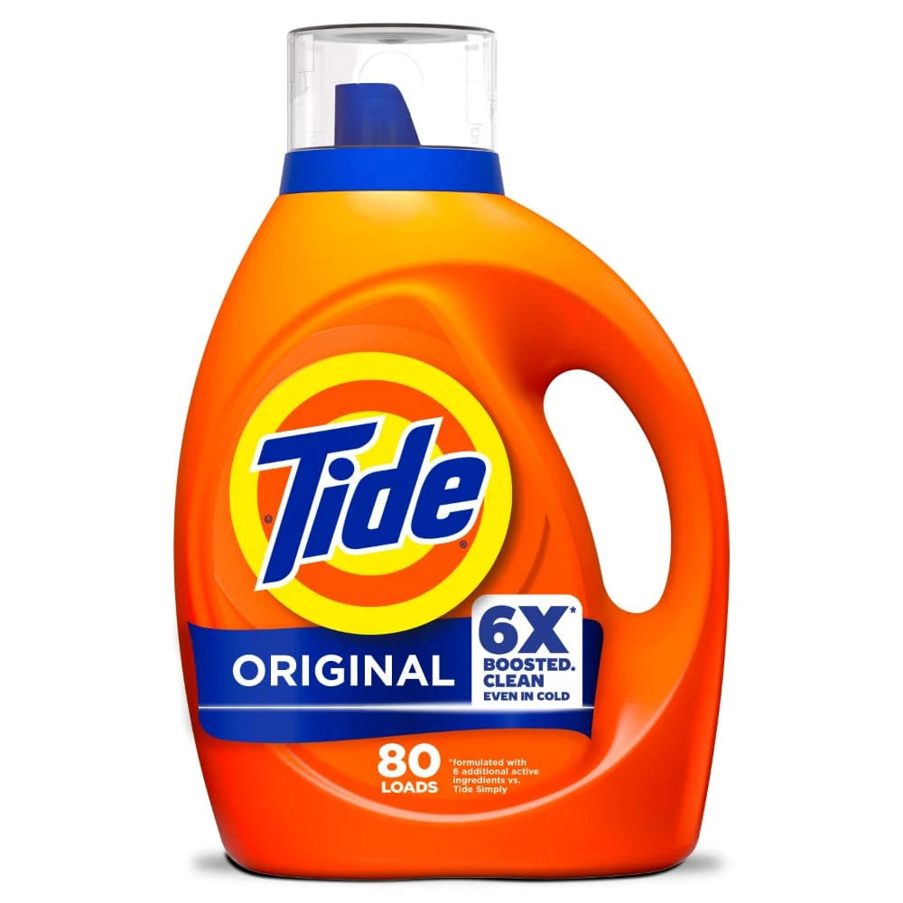 Amazon.com: Tide Laundry Detergent Liquid, Original Scent, 80 Loads, 100 FL OZ, Works on 100% of Common Stains, Laundry Soap, Liquid Laundry Detergent : Health & Household