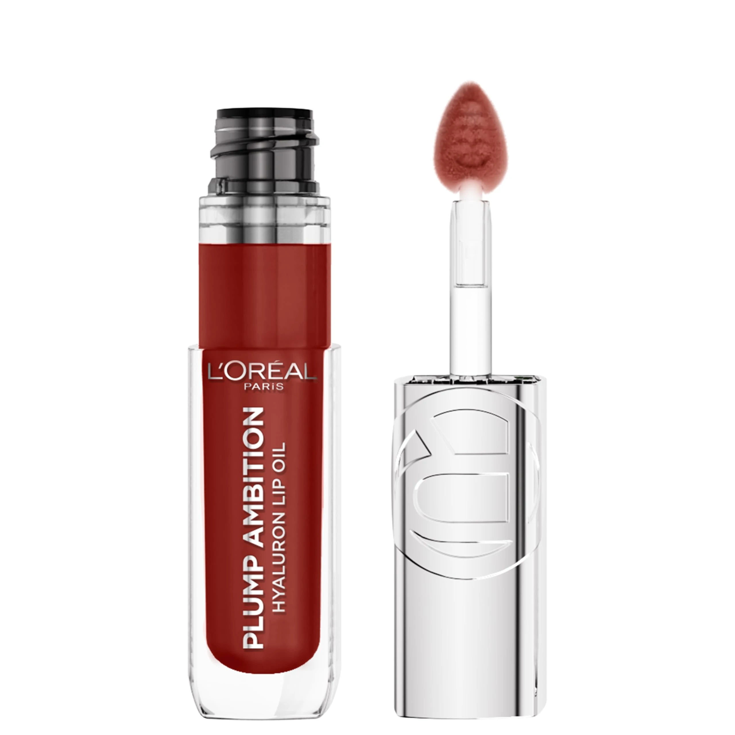 Amazon.com : L'Oreal Paris Plump Ambition Hyaluron Lip Oil, 24 HR Lip Gloss with Hyaluronic Acid, Volumizing Formula with Glass-Like Shine, Wine O'clock 485, 0.16 Fl Oz : Beauty & Personal Care