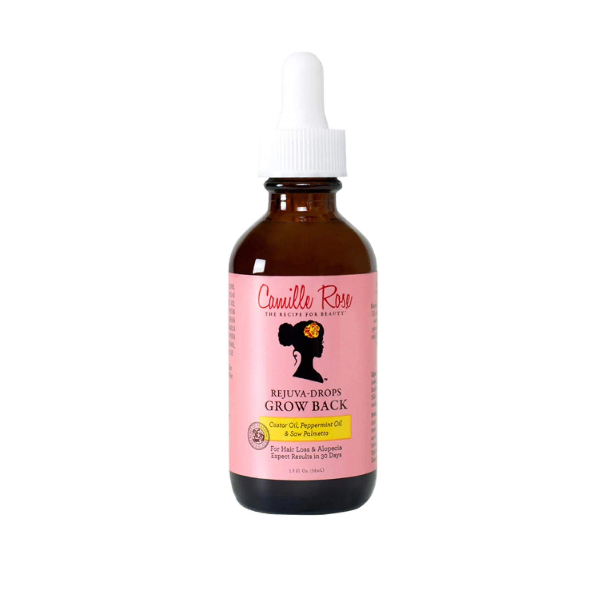 Amazon.com : Camille Rose Rejuva Grow Back Drops, with Castor Oil, Peppermint Oil, and Saw Palmetto, for Hair Growth, 1.9 fl oz : Beauty & Personal Care