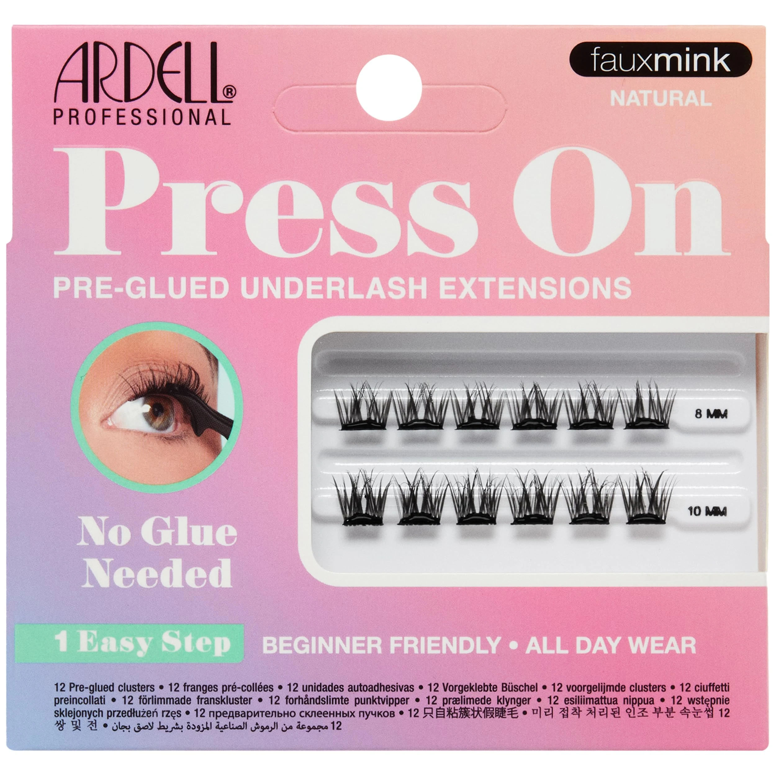 Amazon.com: Ardell Press On Lashes Fauxmink Natural – Pre-Glued Underlash Extensions, Press on Lash Clusters, No Glue Needed Cluster Lashes, 12 ct : Beauty & Personal Care