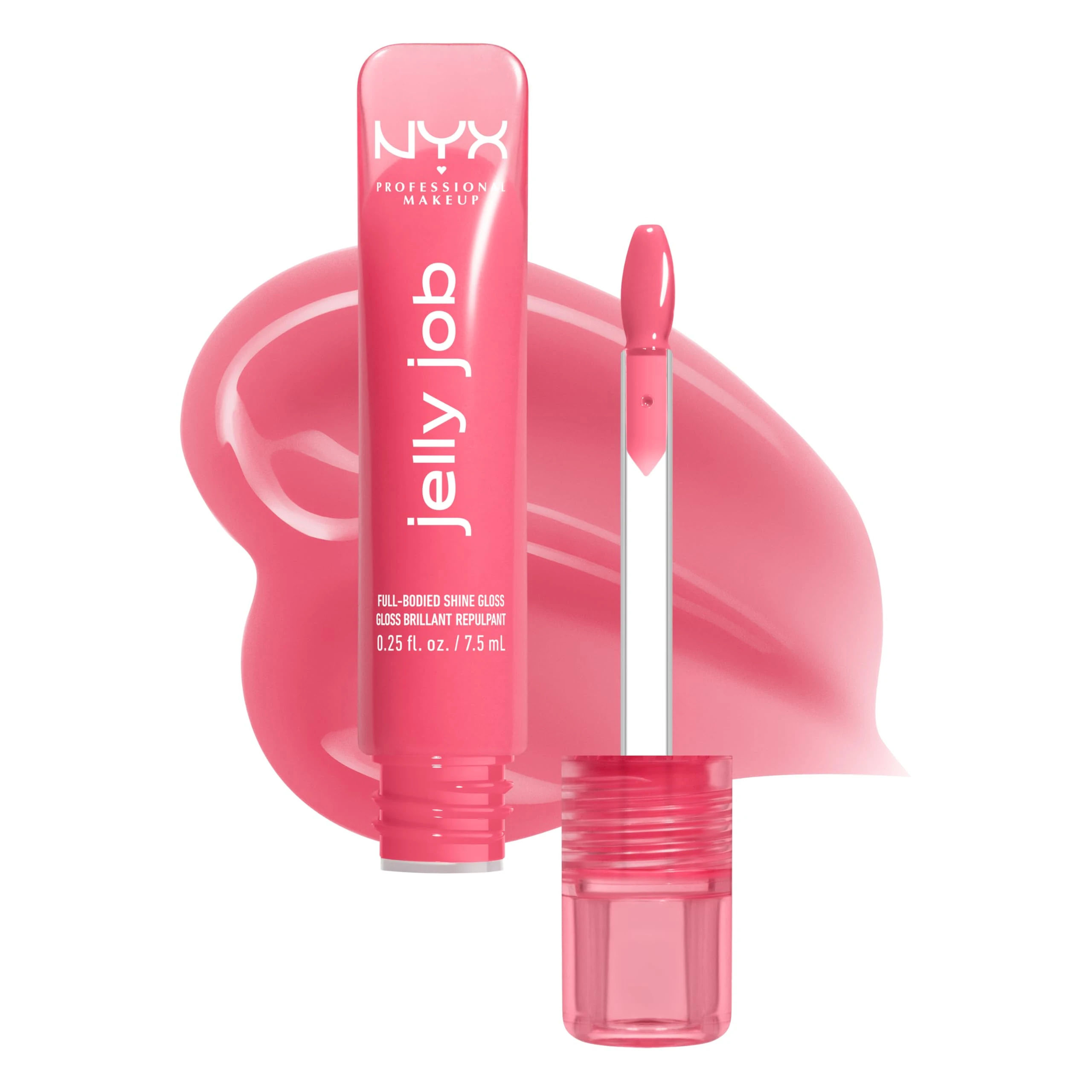 Amazon.com : NYX PROFESSIONAL MAKEUP Jelly Job Lip Gloss, Lip Tint Gloss with Full-Bodied, Smoothing, and Hyper-Glossy Shine - Jelly Blushin' (Pale Pink) : Beauty & Personal Care
