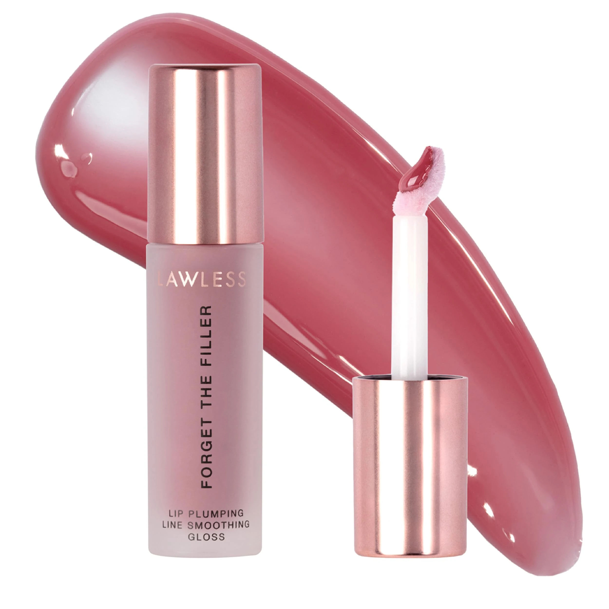 Amazon.com : Lawless Women's Forget The Filler Lip Plumper Line Gloss, Velvet, Pink, 0.11 Fl Oz (Pack of 1) : Beauty & Personal Care