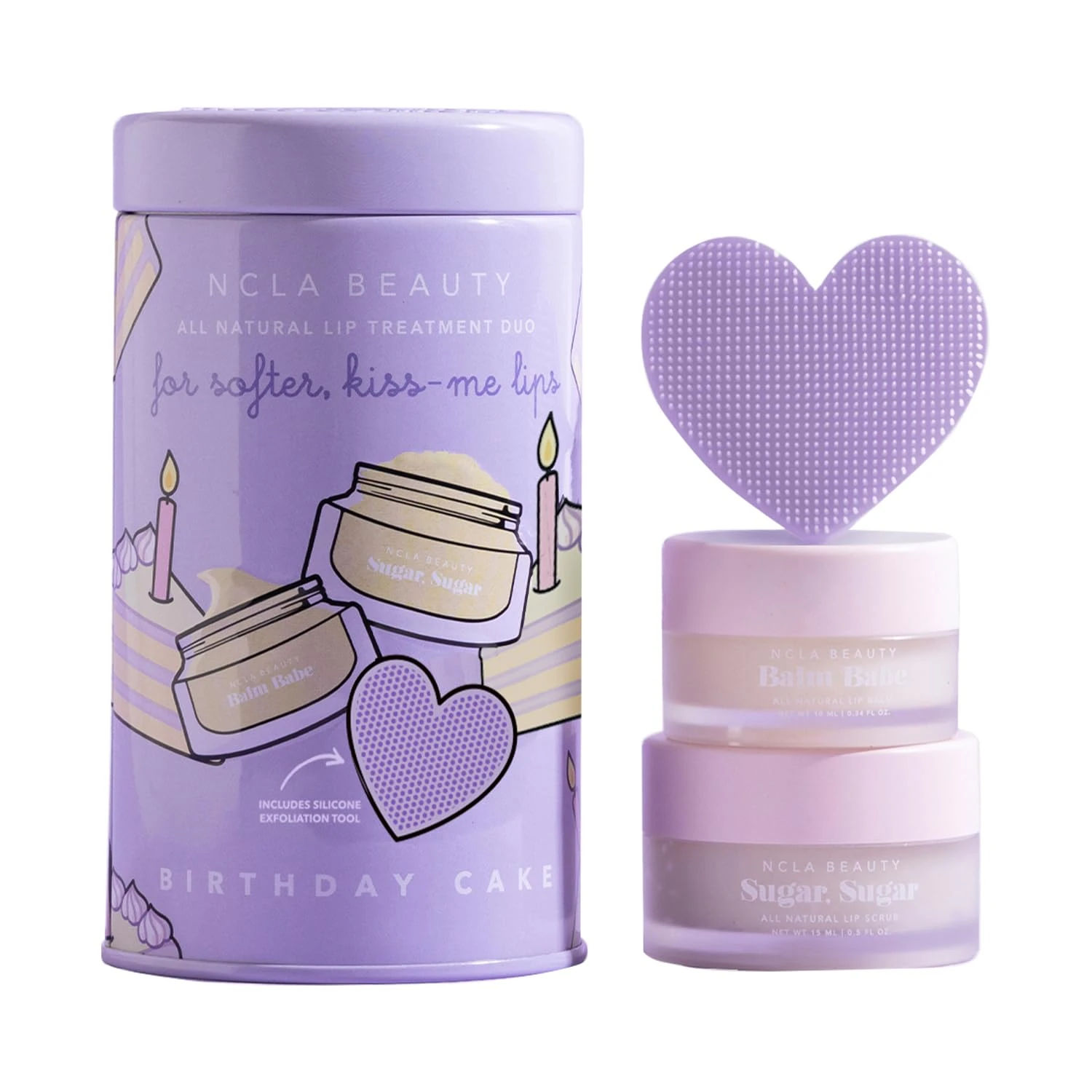 Amazon.com : NCLA - Lip Care Set + Lip Scrubber | Clean, Natural, Non-Toxic Beauty (Birthday Cake) : Beauty & Personal Care