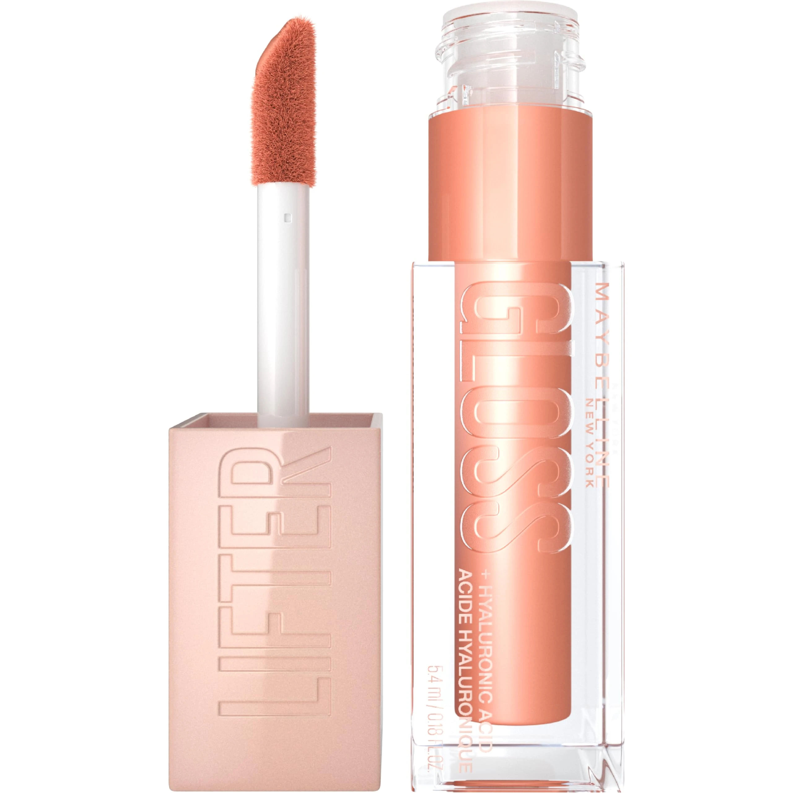 Amazon.com : Maybelline Lifter Gloss, Hydrating Lip Gloss with Hyaluronic Acid, High Shine for Plumper Looking Lips, Amber, Cream Neutral, 0.18 Ounce : Beauty & Personal Care