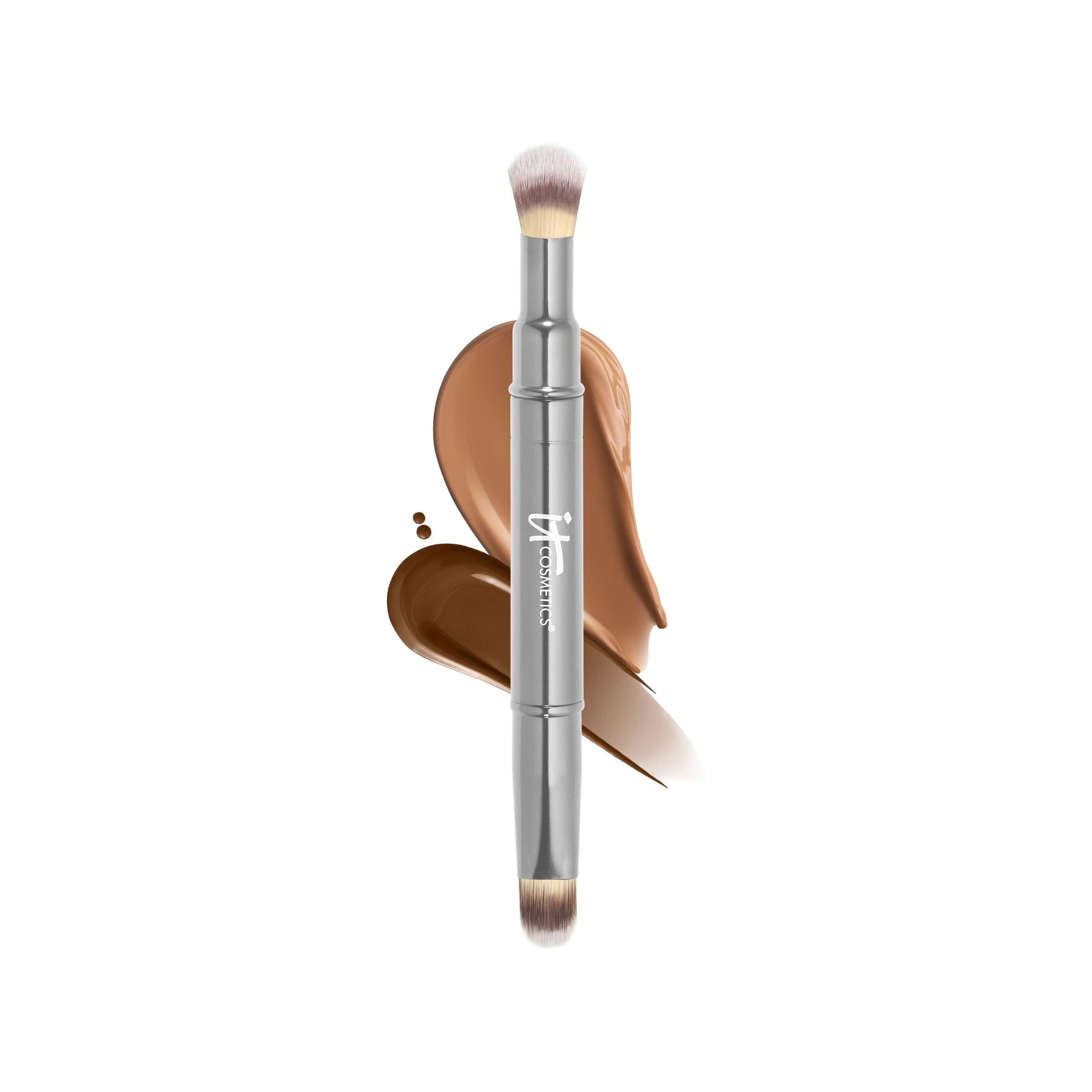Amazon.com: IT Cosmetics Heavenly Luxe Dual Airbrush Concealer Brush #2 - Dual-Ended, 2-in-1 Brush for Liquid & Cream Concealer - Buff Away Imperfections - With Award-Winning Heavenly Luxe Hair Silver : Beauty & Personal Care