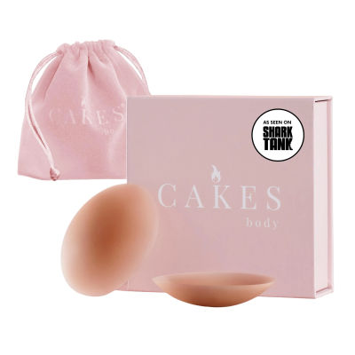 CAKES Body® grippy (Non-Adhesive) Circle Nipple Covers for Women - Silicone Nipple Covers with Travel Pouch - Reusable Design for Sports Bras, Swimear & Bralettes - Caramel, Itty Bitty Size (A-AA) at Amazon Women’s Clothing store