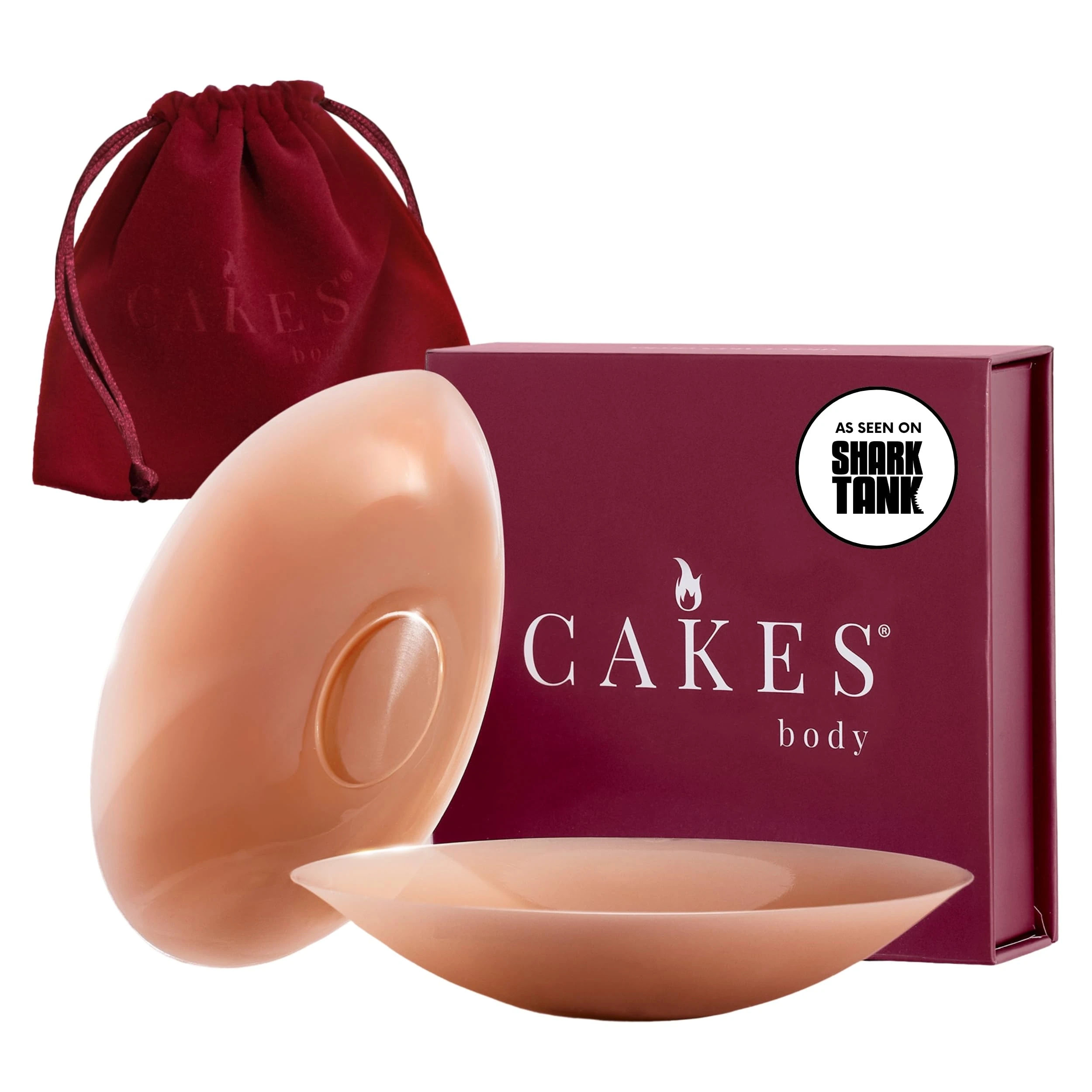 CAKES Body® sticky Circle Nipple Covers for Women - The Viral Sticky Boobs With an Adhesive-free nip nook™ - Silicone Nipple Covers with Travel Pouch - Caramel, Itty Bitty Size (AA-A) at Amazon Women’s Clothing store