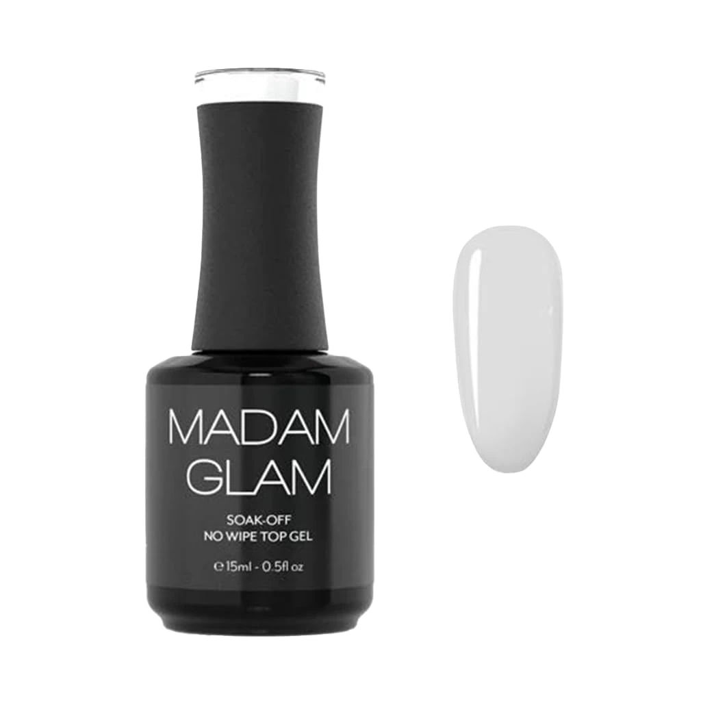 Amazon.com: Madam Glam - No Wipe Top Coat 15 ml | 0.5 fl oz - Infinite Shine, No Sticky Residue - UV/LED lamp - Vegan, Cruelty-Free and Hema-Free : Beauty & Personal Care
