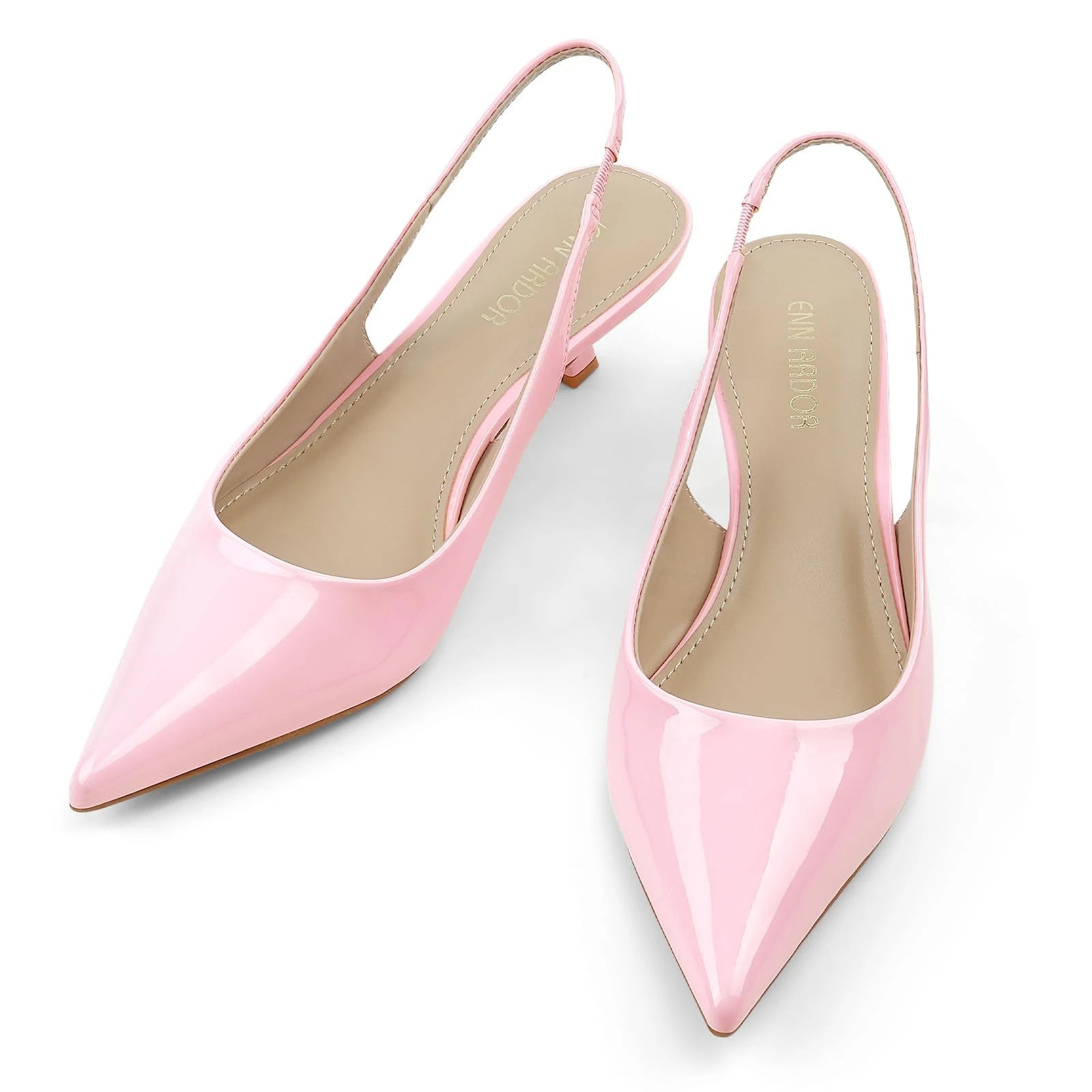 JENN ARDOR Slingback Heels for Women Low Heels Dress Shoes Kitten Pumps Dressy Heeled Sandals Wide Width Fashion Casual Shoes