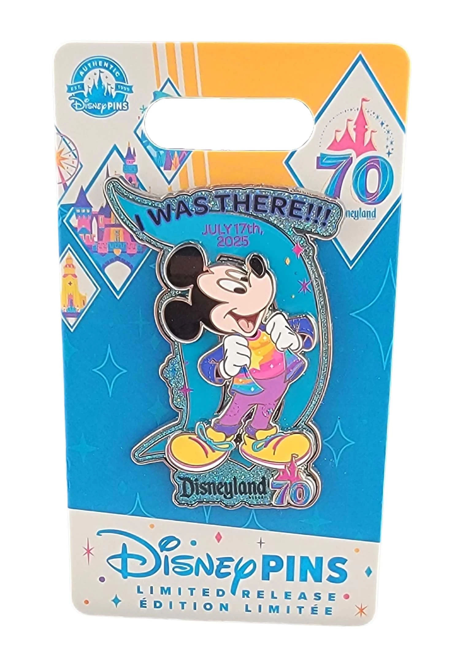 Amazon.com: Disney Pin - Disneyland - DLR - 70th Anniversary - Mickey - I Was There : Clothing, Shoes & Jewelry