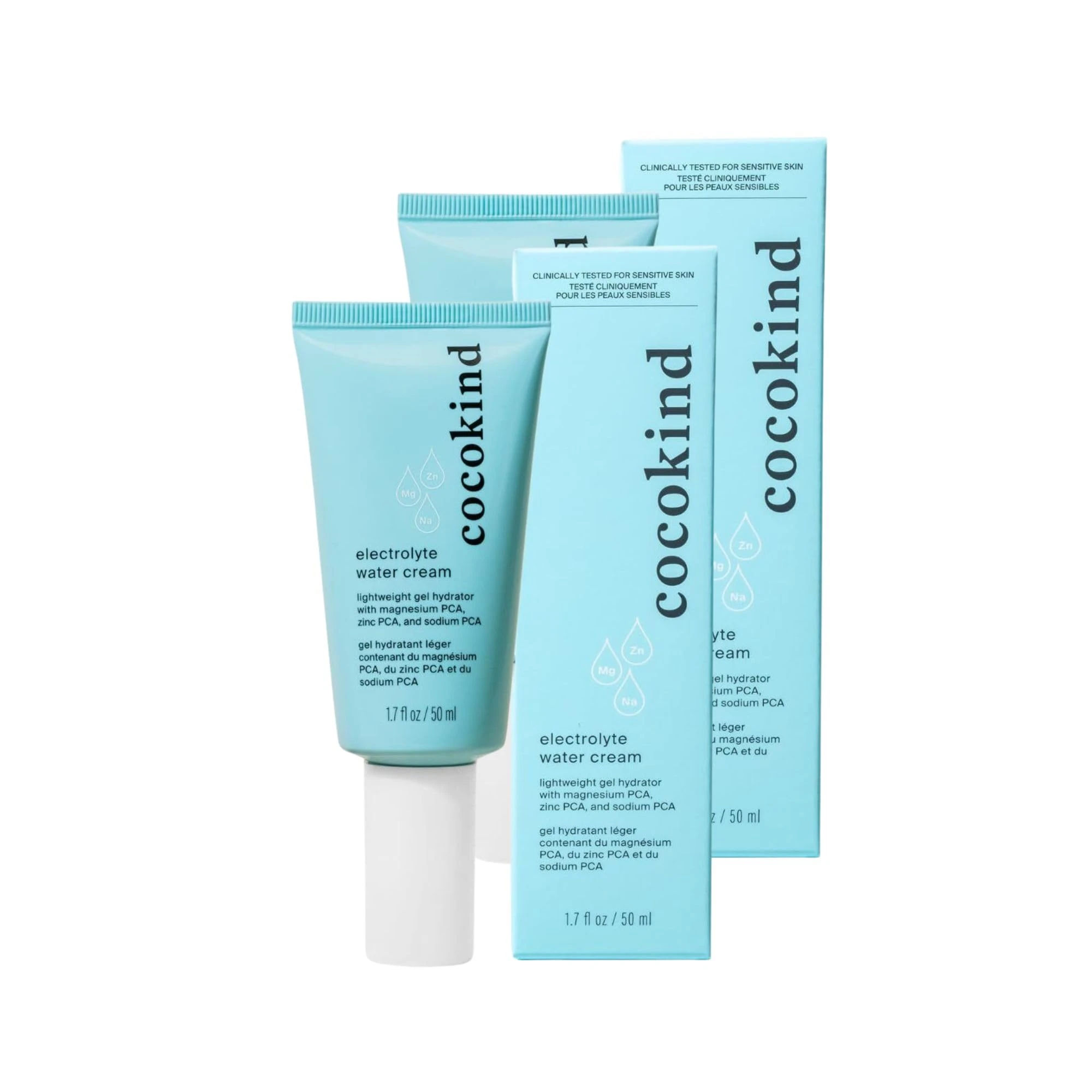 Amazon.com: Cocokind Electrolyte Water Cream | Lightweight Water Gel Face Moisturizer | Balanced Hydrating Day Cream for All Skin Types | 2 Pack, 1.7 Fl Oz : Beauty & Personal Care