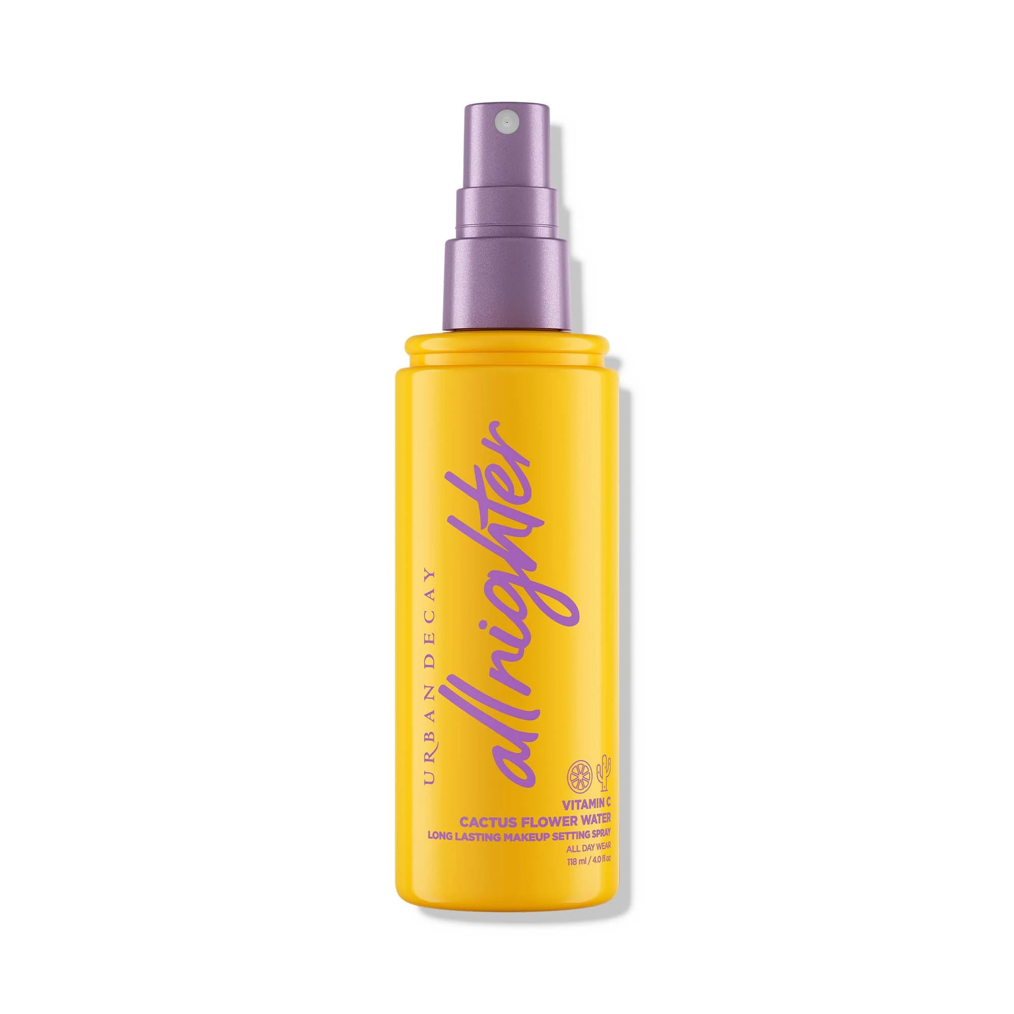Amazon.com: Urban Decay All Nighter Vitamin C Hydrating Makeup Setting Spray for Face (Full Size), Transfer-Resistant, Waterproof, 16 HR Wear, Vitamin C & Cactus Flower Water, Illuminated Finish - 4 fl oz : Beauty & Personal Care