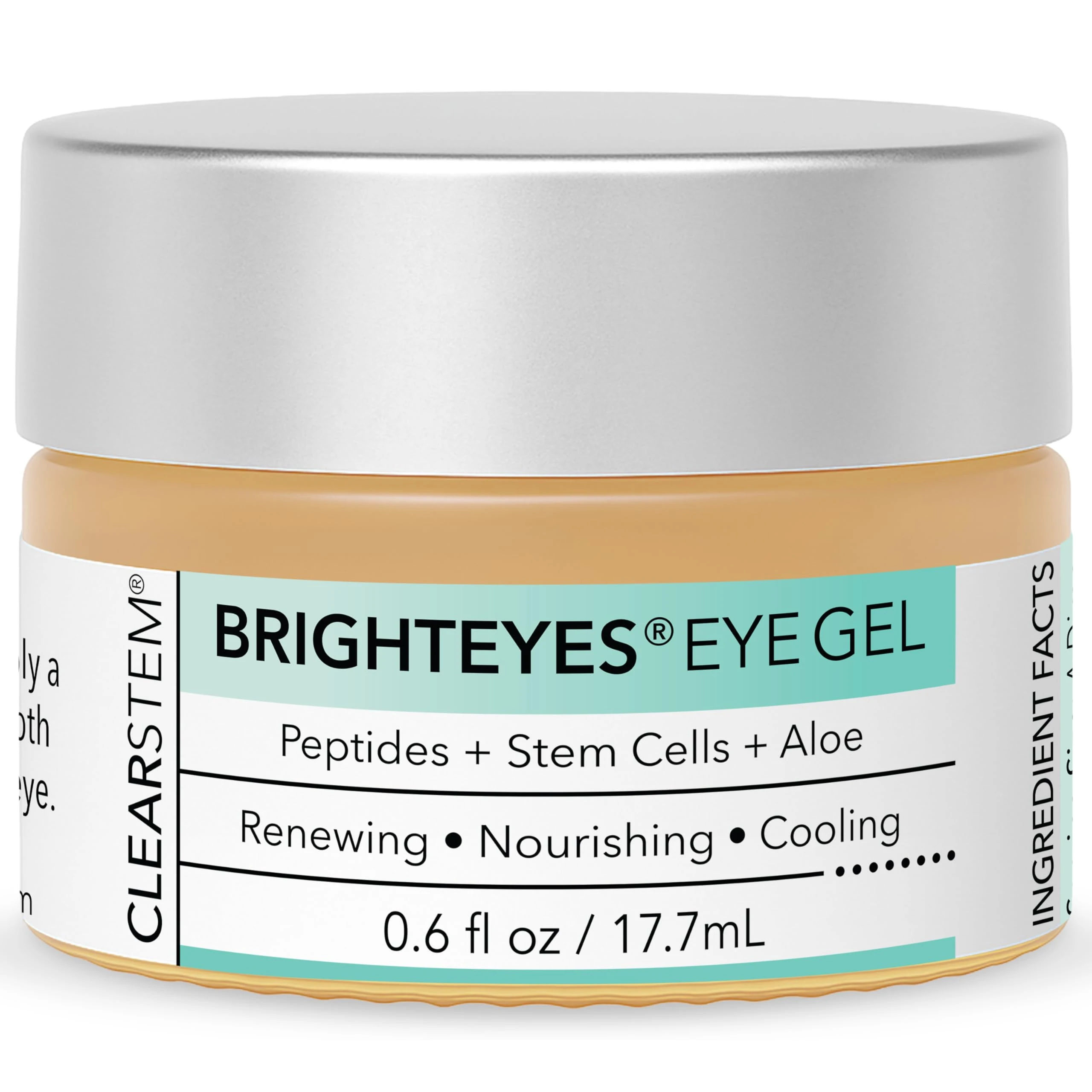 Amazon.com: CLEARSTEM - BRIGHTEYES - Eye Gel - Nourishing Eye Cream - Cooling Gel - Stem Cells Blend - Peptides, Collagen, Aloe Vera - Gluten Free - Beauty, Self Care, Skin Care - 0.6 fl oz : Beauty & Personal Care