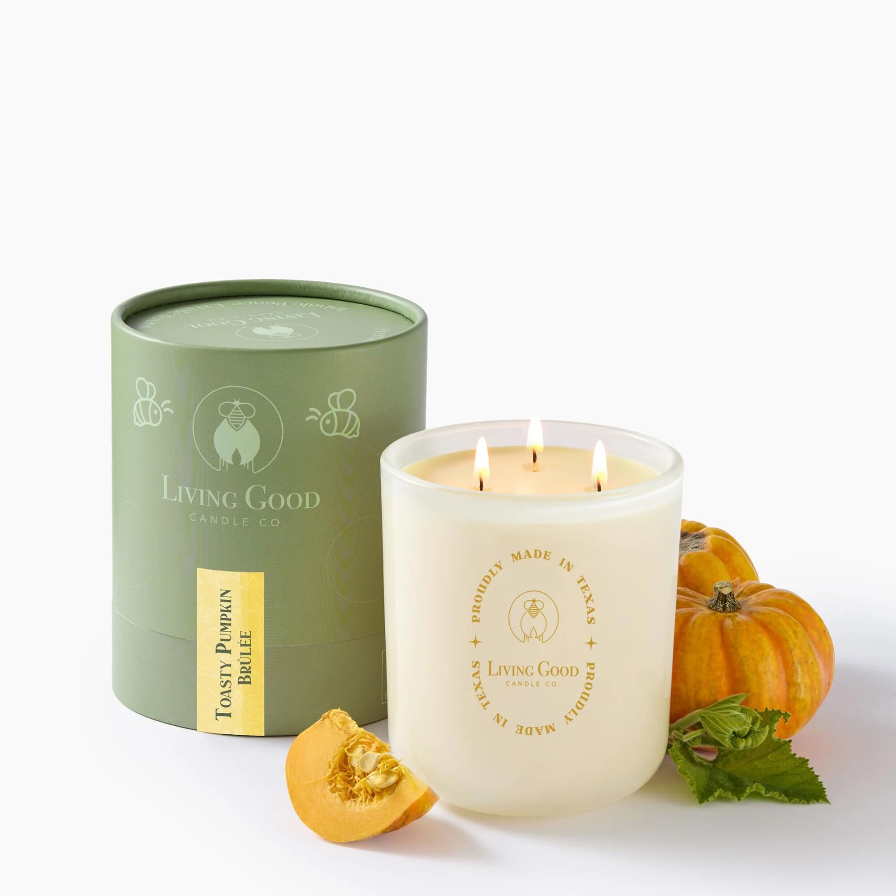 Amazon.com: Toasty Pumpkin Brulee - Sweet Pumpkin & Vanilla with Earthy Nutmeg & Cardamom - Perfect Cozy for Fall - Pure Beeswax Candles - 90+ Hours Long Burning - Non-Toxic for Autumn Home Decor - 15 OZ : Home & Kitchen