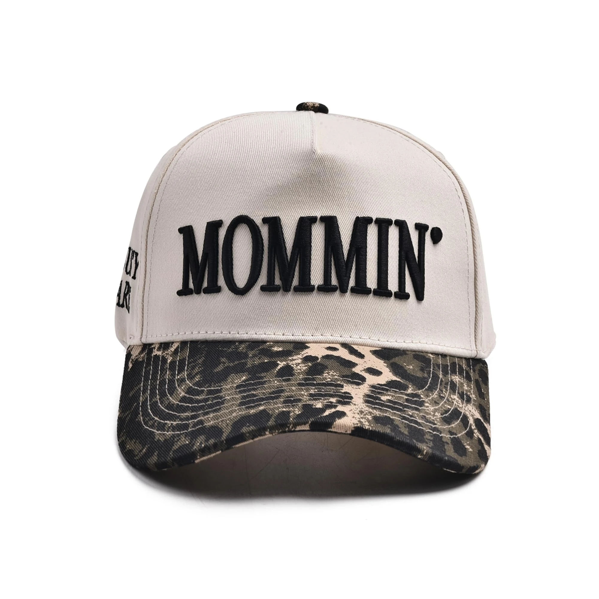 Mommin Trucker Hat | Vintage Two-Tone Women's Baseball Cap,with Mommin Embroidery Ponytail Fit,Outdoor and Daily Use