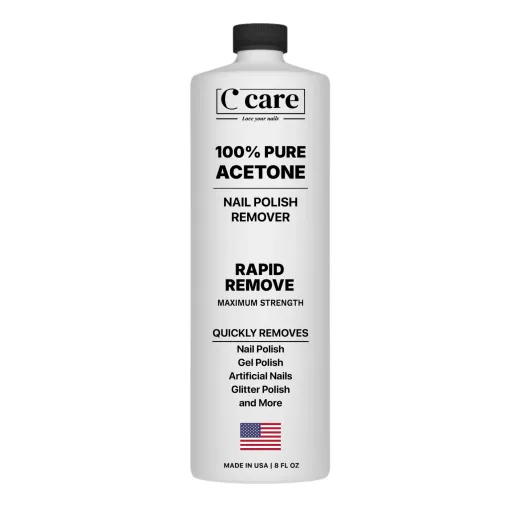 Amazon.com : 100% Pure Acetone Nail Polish Remover | Professional Quality | Easy To Use | Rapidly Removes Natural, Gel, Acrylic, and Glitter Nails | 8 Fl oz : Beauty & Personal Care