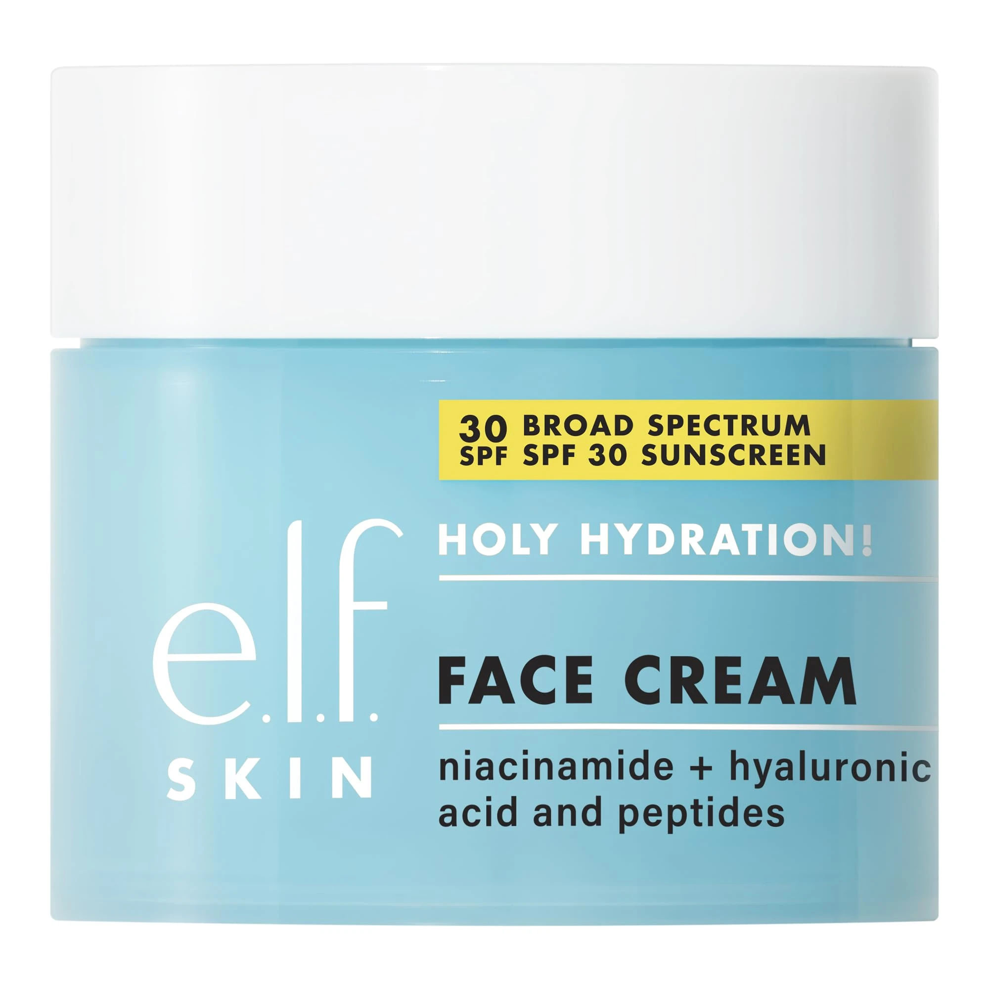 Amazon.com: e.l.f. SKIN Holy Hydration! Face Cream - Broad Spectrum SPF 30 Sunscreen, Moisturizes & Softens Skin, Quick-Absorbing & Ultra-Hydrating, 1.7 Oz (50g) : Beauty & Personal Care