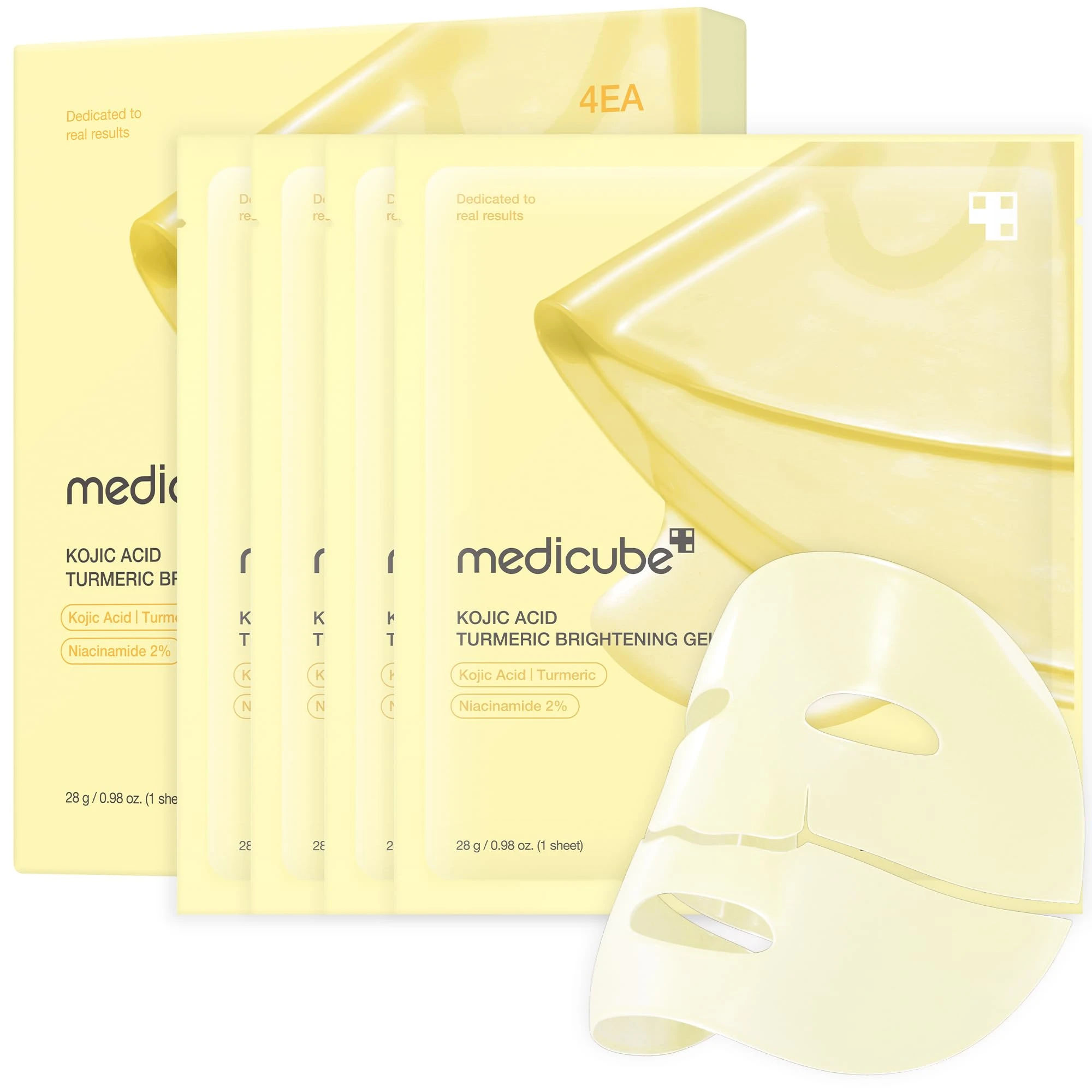 Amazon.com : medicube Kojic Acid Turmeric Brightening Gold Jelly Gel Mask | Overnight Face Mask for Glass Glow Skin- Elasticity, Hydrating, Firming and Moisturizing | Korean Skincare, 28g x 4ea : Beauty & Personal Care