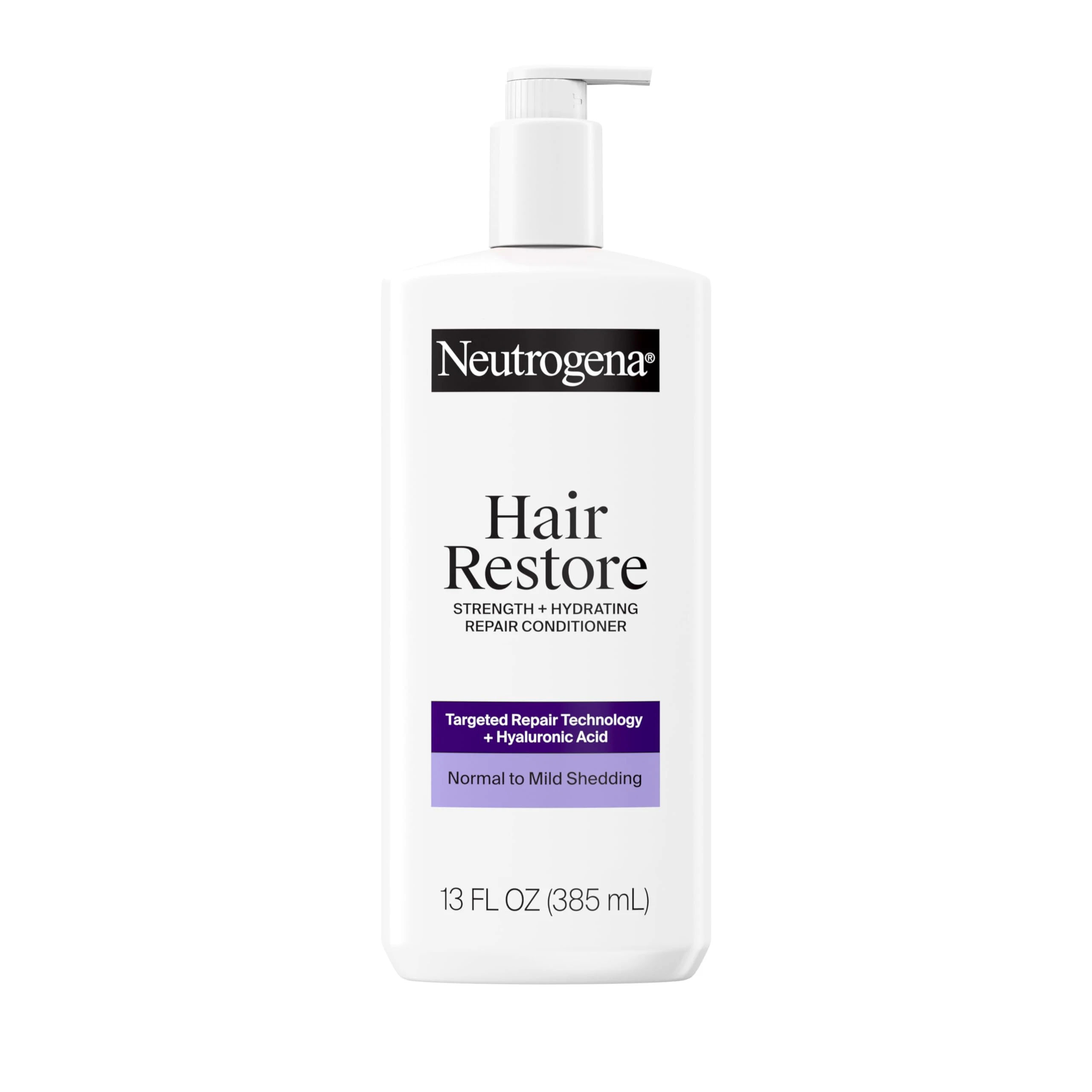 Amazon.com : Neutrogena Hair Restore Strength + Hydrating Repair Conditioner, Moisturizing Hair Conditioner with Hyaluronic Acid that Hydrates & Reduces Shedding due to Breakage, Sulfate Free, 13 fl. oz : Beauty & Personal Care