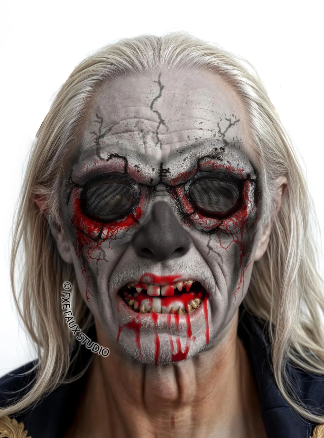 Amazon.com: Fxe Faux Studio Horror Skull Eyes Grim Reaper Halloween Latex Prosthetic Appliance. : Clothing, Shoes & Jewelry