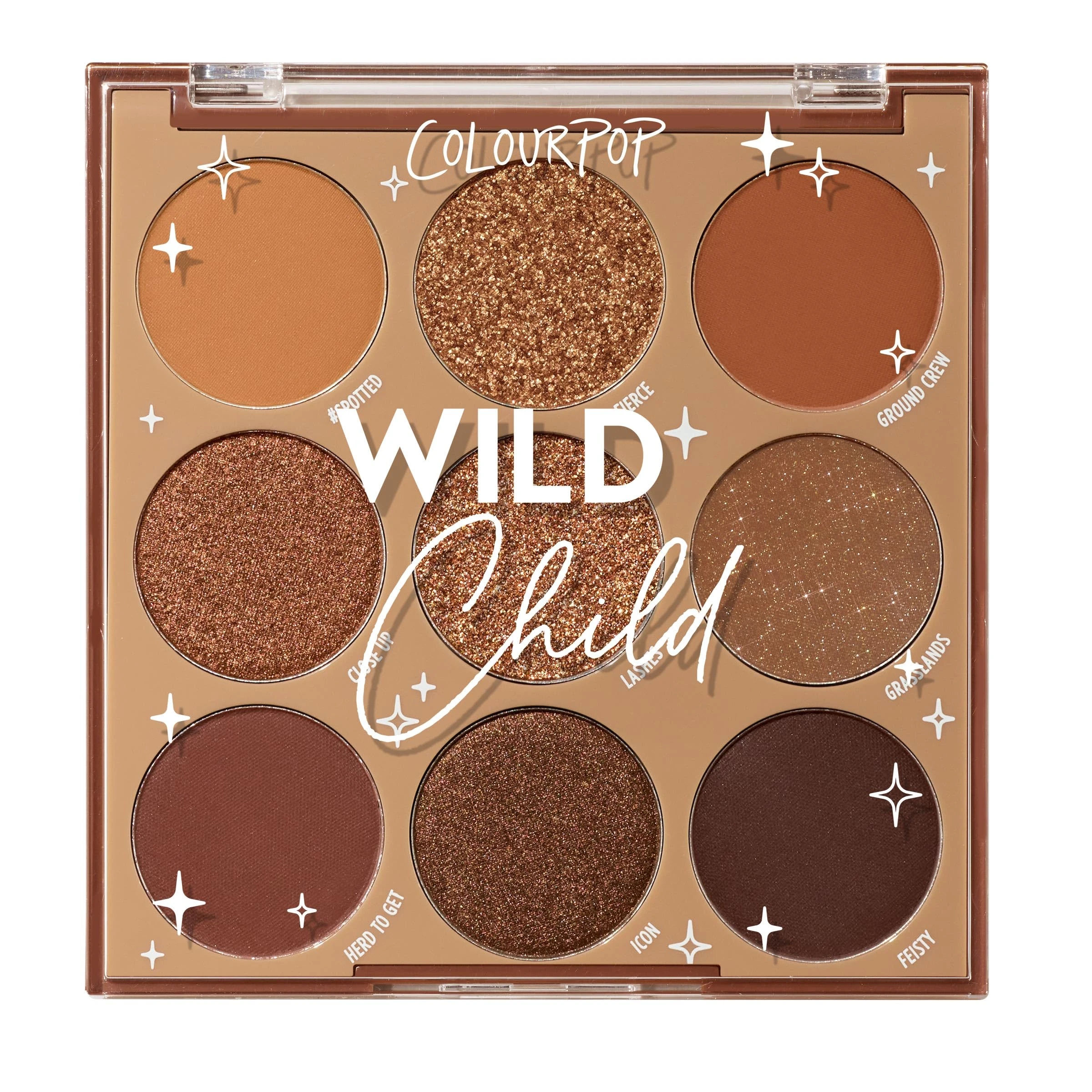 ColourPop Wild Child Eyeshadow Palette - Rich Chocolate Brown Eye Makeup Palette with Matte, Metallic, Matte Sparkle & Glitter Finishes - High-Pigment Eye Makeup with a Long-Wearing Formula (0.3 oz)