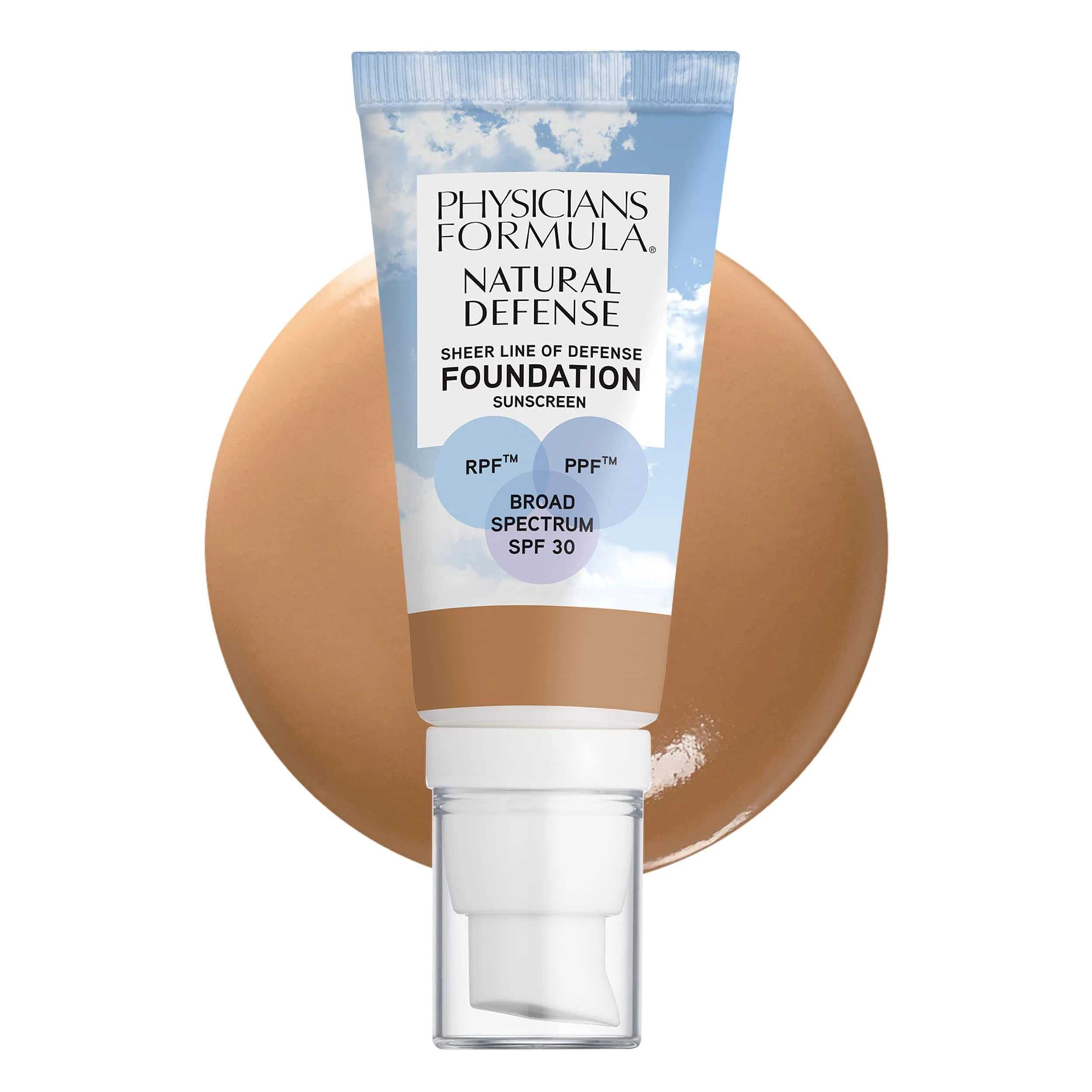 Amazon.com: Physicians Formula Natural Defense Sheer Line of Defense Foundation SPF 30 Medium | Dermatologist Tested, Clinicially Tested : Beauty & Personal Care