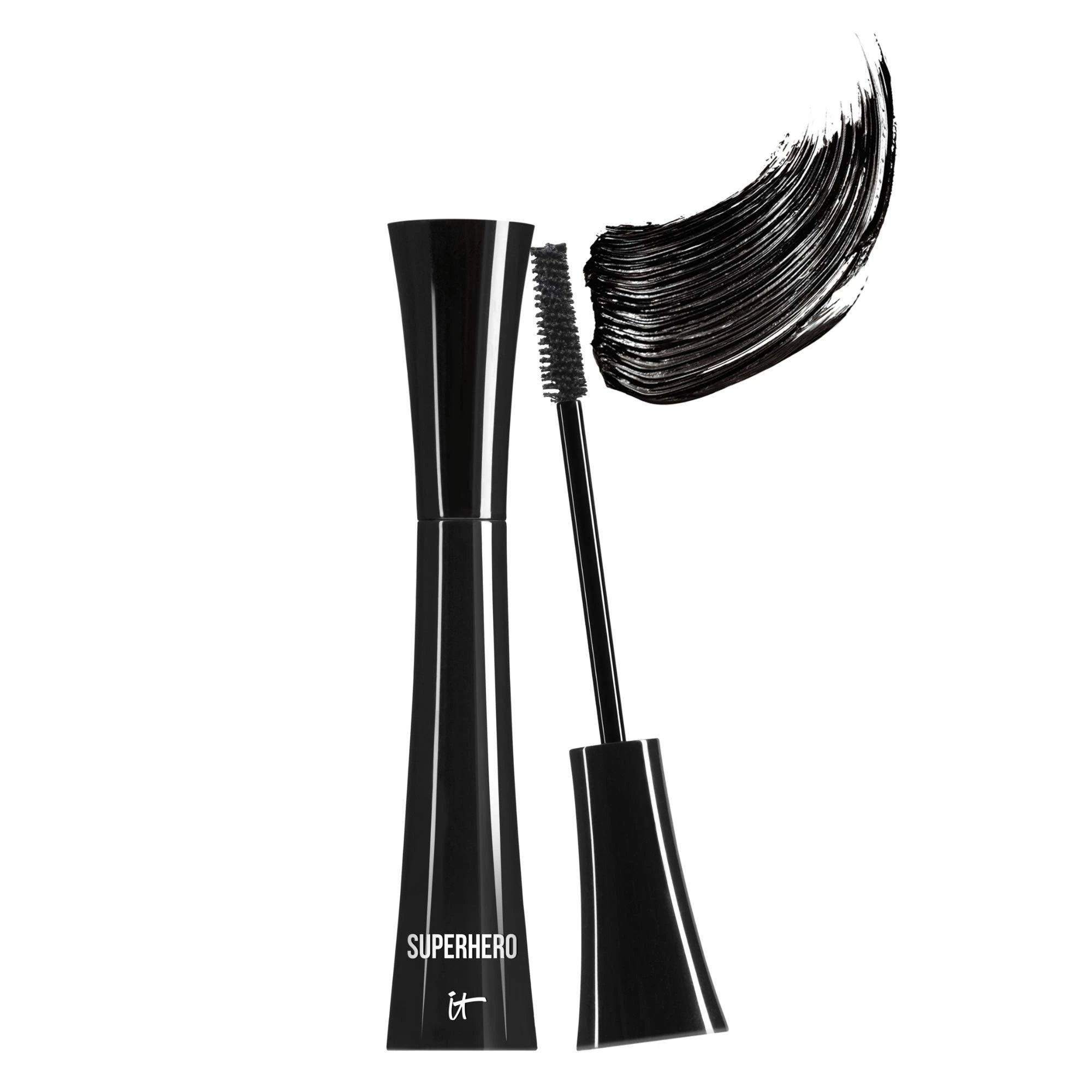 Amazon.com: IT Cosmetics Superhero Mascara – Volumizing & Lengthening Black Mascara, Buildable Lash Volume, Collagen, Biotin, Peptides, Lifting & Curling Formula, Super Black Pigment - 0.3 fl oz : Beauty & Personal Care