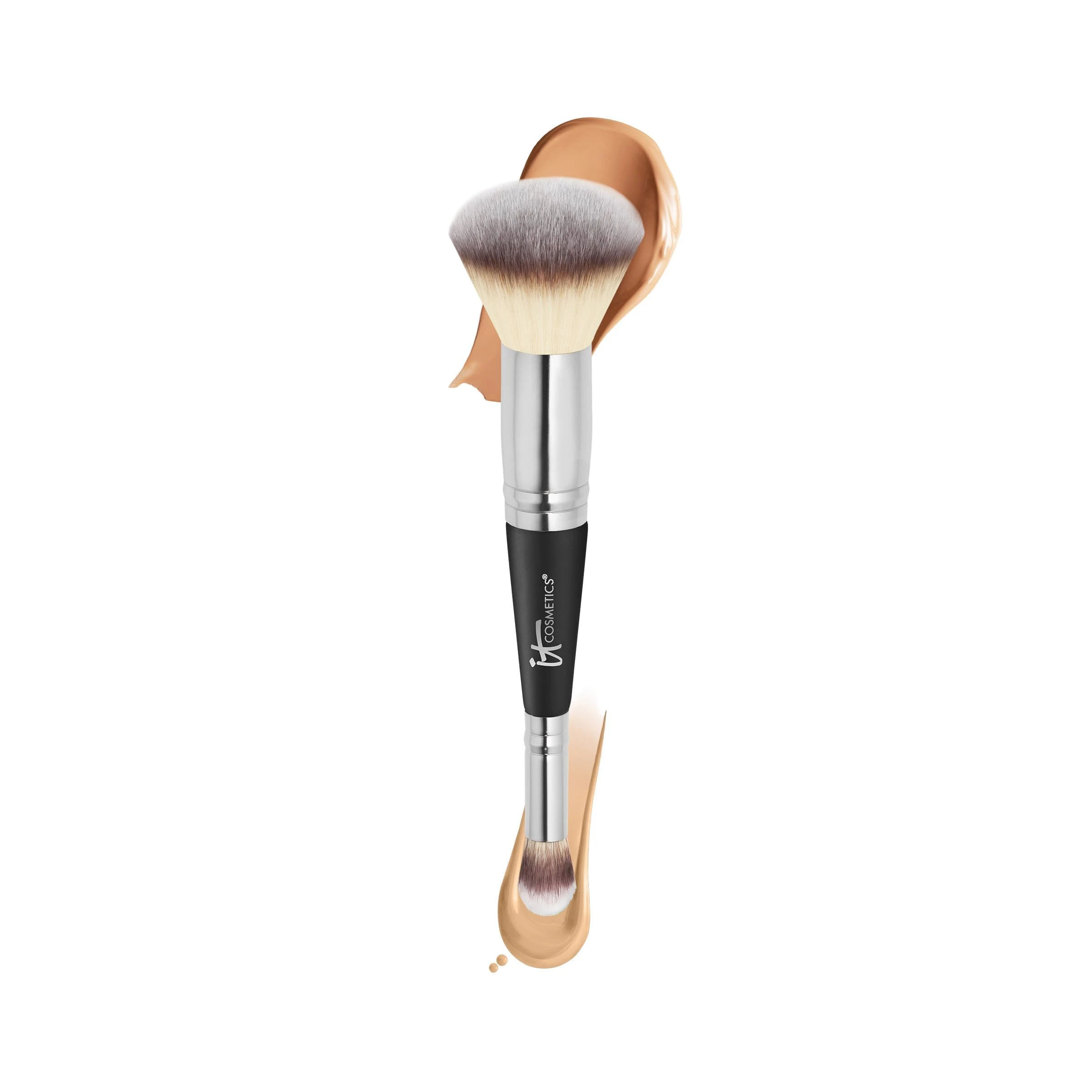 Amazon.com: IT Cosmetics Heavenly Luxe Complexion Perfection Brush #7 - Dual-Ended Premium Makeup Brush for Foundation Concealer & Contour, Ultra-Soft Synthetic Fibers, Airbrush Finish, Pro-Hygienic, Cruelty-free : Beauty & Personal Care
